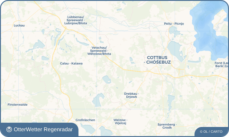 OtterWetter Regenradar-Widget Wiesendorf - Naseńce