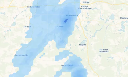 Regenradar Vorschaubild - Aktuelle Niederschläge in Wünsdorf und Umgebung