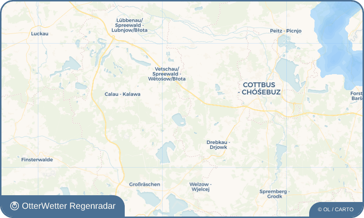 OtterWetter Regenradar-Widget Wüstenhain - Huštań