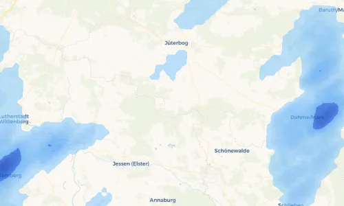 Regenradar Vorschaubild - Aktuelle Niederschläge in Zellendorf und Umgebung