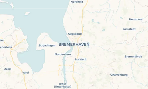 Regenradar Vorschaubild - Aktuelle Niederschläge in Bremerhaven und Umgebung