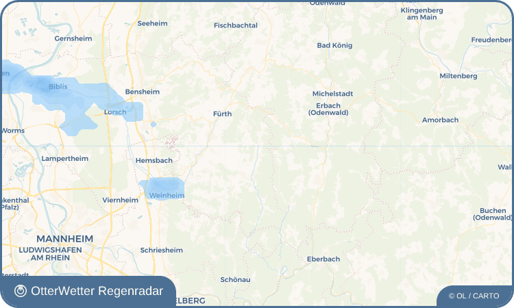 OtterWetter Regenradar-Widget Affolterbach