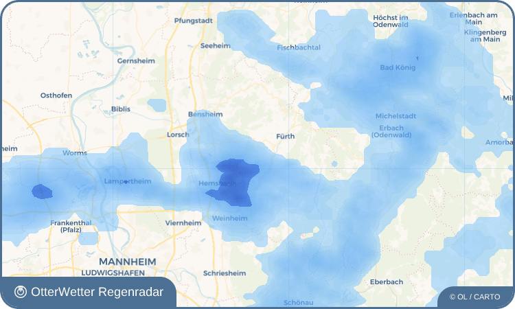 OtterWetter Regenradar-Widget Albersbach