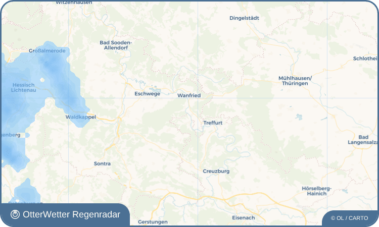 Wetter-Widget-Vorschau mit Vorhersagedaten für Altenburschla