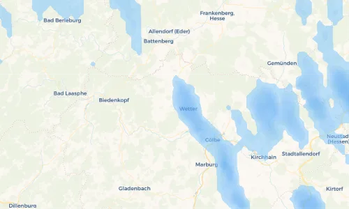 Regenradar Vorschaubild - Aktuelle Niederschläge in Amönau und Umgebung