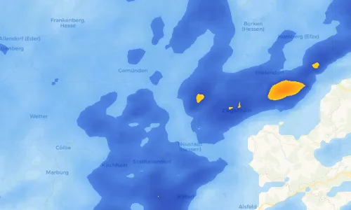Regenradar Vorschaubild - Aktuelle Niederschläge in Appenhain und Umgebung