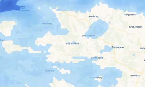 Regenradar Vorschaubild - Aktuelle Niederschläge in Bad Arolsen und Umgebung