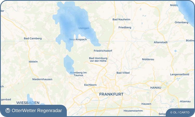 OtterWetter Regenradar-Widget Bad Homburg vor der Höhe