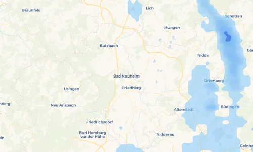 Regenradar Vorschaubild - Aktuelle Niederschläge in Bad Nauheim und Umgebung