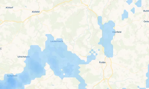 Regenradar Vorschaubild - Aktuelle Niederschläge in Bad Salzschlirf und Umgebung