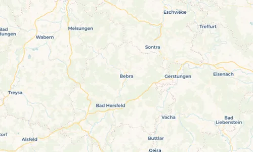 Regenradar Vorschaubild - Aktuelle Niederschläge in Bebra und Umgebung
