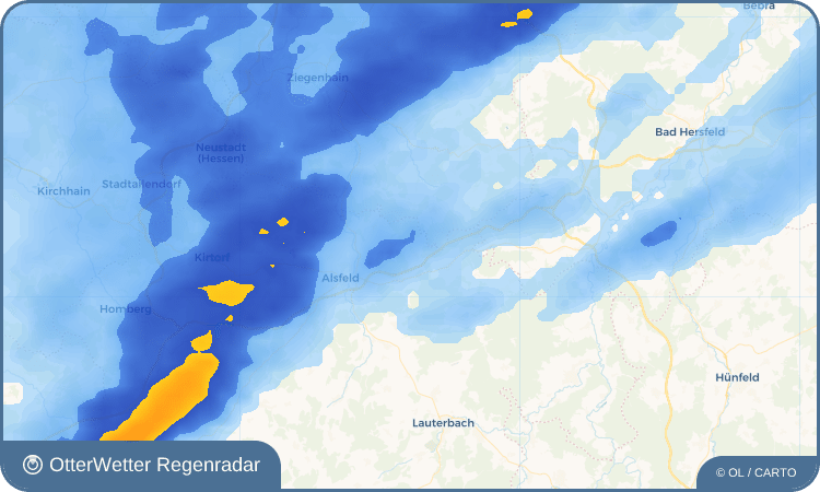 Widget-Vorschau für Berfa Wetter-Widget-Vorschau mit Vorhersagedaten für Berfa