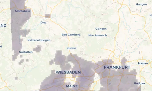 Regenradar Vorschaubild - Aktuelle Niederschläge in Bermbach und Umgebung