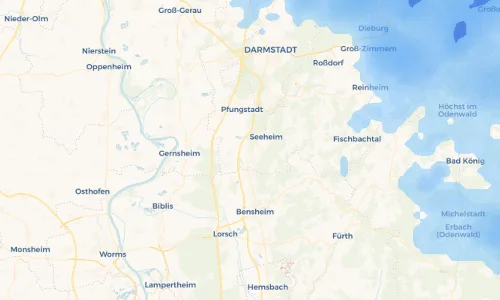 Regenradar Vorschaubild - Aktuelle Niederschläge in Bickenbach und Umgebung