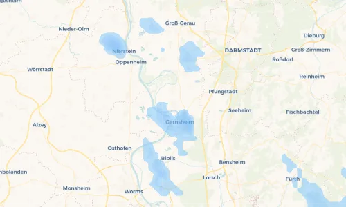 Regenradar Vorschaubild - Aktuelle Niederschläge in Biebesheim am Rhein und Umgebung