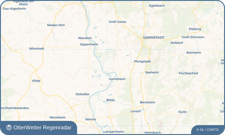 OtterWetter Regenradar-Widget Biebesheim am Rhein