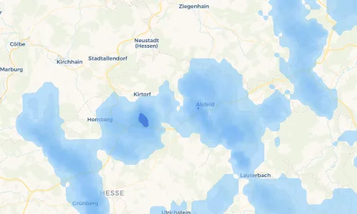 Regenradar Vorschaubild - Aktuelle Niederschläge in Billertshausen und Umgebung
