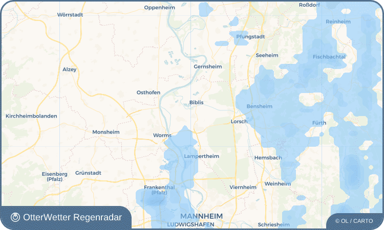 OtterWetter Regenradar-Widget Bobstadt