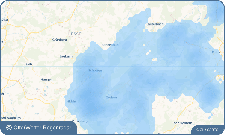 OtterWetter Regenradar-Widget Breungeshain