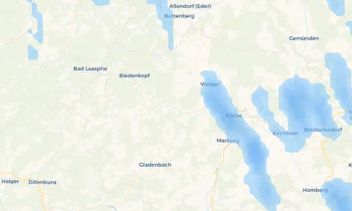 Regenradar Vorschaubild - Aktuelle Niederschläge in Brungershausen und Umgebung