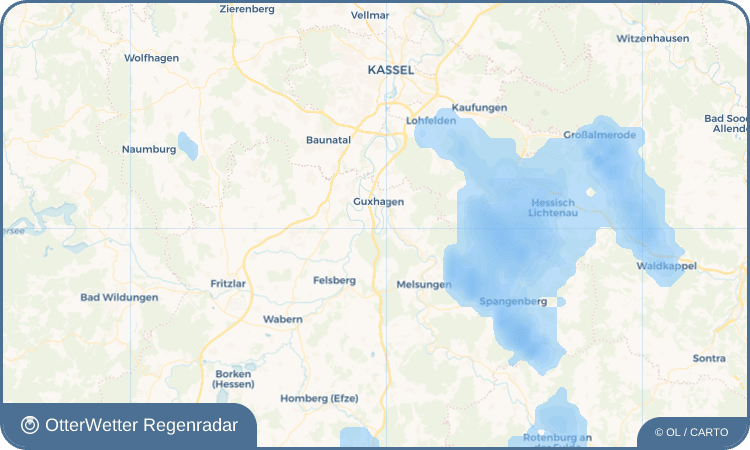 OtterWetter Regenradar-Widget Büchenwerra