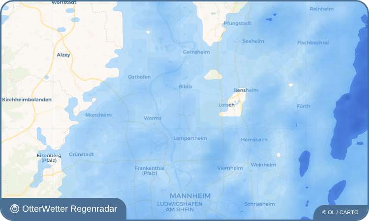 Wetter-Widget-Vorschau mit Vorhersagedaten für Bürstadt