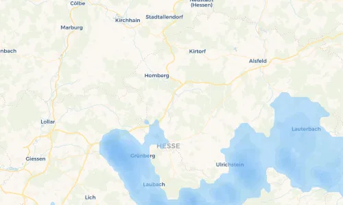 Regenradar Vorschaubild - Aktuelle Niederschläge in Burg Gemünden und Umgebung