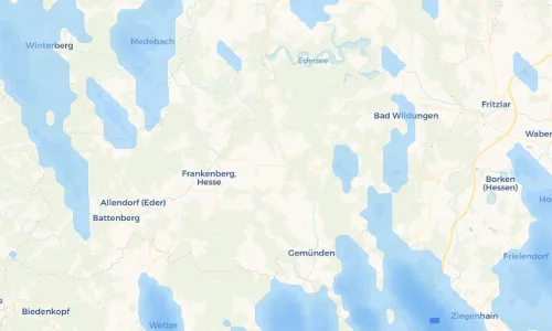 Regenradar Vorschaubild - Aktuelle Niederschläge in Dainrode und Umgebung