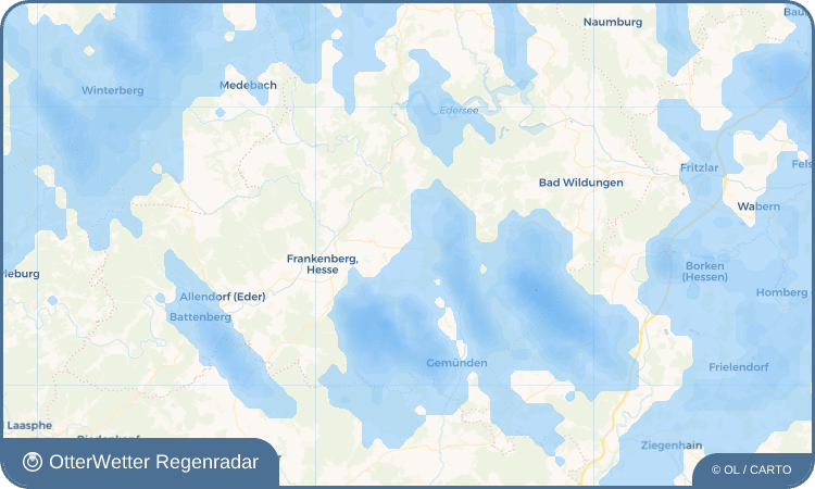 Widget-Vorschau für Dainrode Wetter-Widget-Vorschau mit Vorhersagedaten für Dainrode