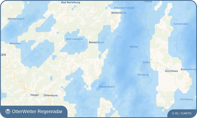 OtterWetter Regenradar-Widget Dautphe