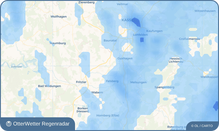 OtterWetter Regenradar-Widget Deute
