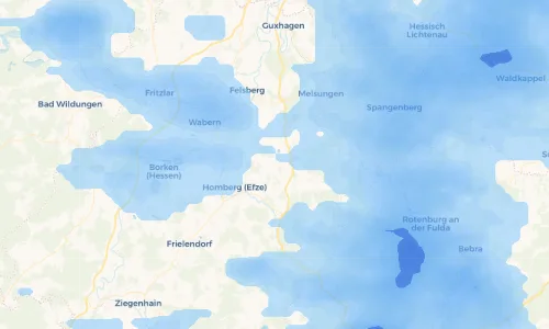 Regenradar Vorschaubild - Aktuelle Niederschläge in Dickershausen und Umgebung