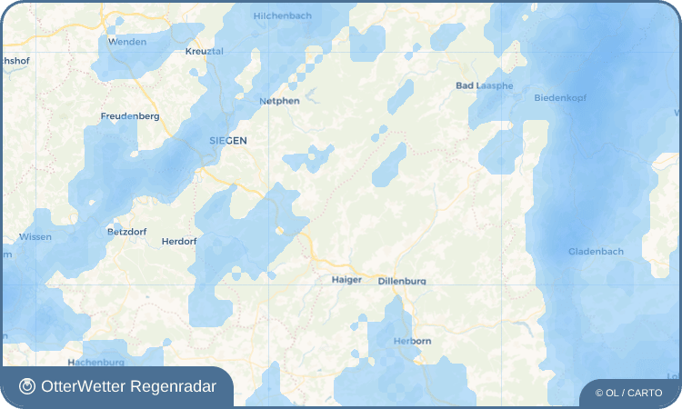 OtterWetter Regenradar-Widget Dillbrecht