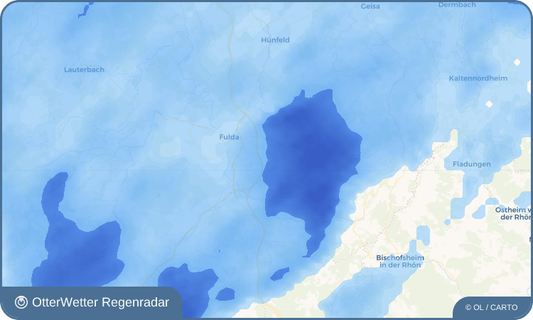 Widget-Vorschau für Dirlos Wetter-Widget-Vorschau mit Vorhersagedaten für Dirlos