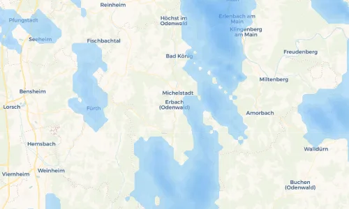 Regenradar Vorschaubild - Aktuelle Niederschläge in Erbach (Odenwald) und Umgebung