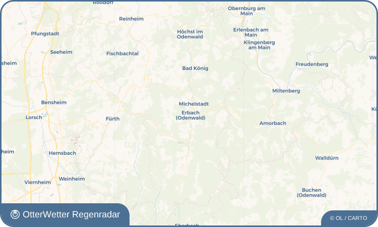 OtterWetter Regenradar-Widget Erbach (Odenwald)