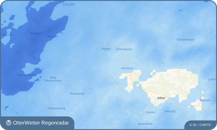Wetter-Widget-Vorschau mit Vorhersagedaten für Erdbach