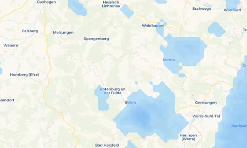 Regenradar Vorschaubild - Aktuelle Niederschläge in Erkshausen und Umgebung