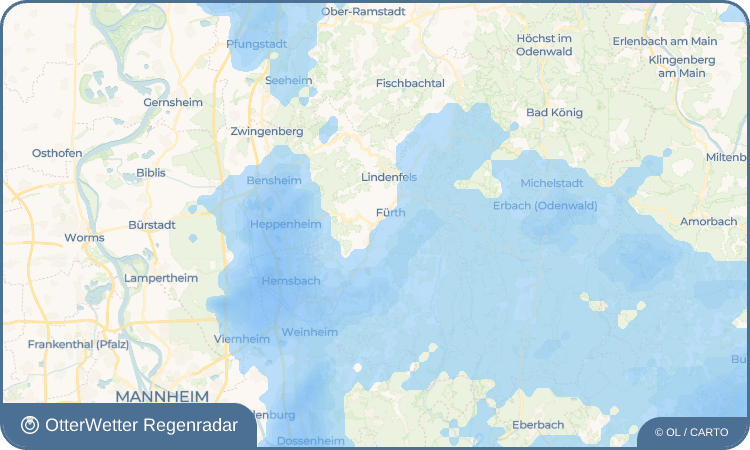 Widget-Vorschau für Fahrenbach Wetter-Widget-Vorschau mit Vorhersagedaten für Fahrenbach