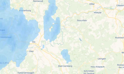 Regenradar-Vorschau: aktuelle Niederschläge in Falkenbach und Umgebung