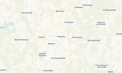 Regenradar Vorschaubild - Aktuelle Niederschläge in Felsberg und Umgebung