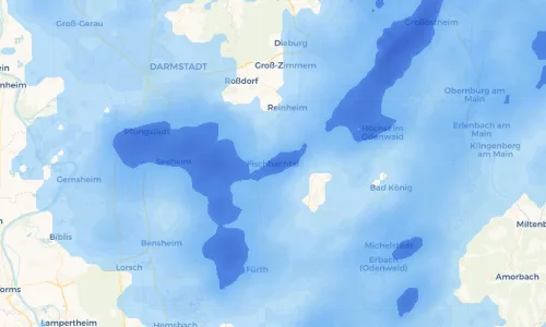 Regenradar Vorschaubild - Aktuelle Niederschläge in Fischbachtal und Umgebung