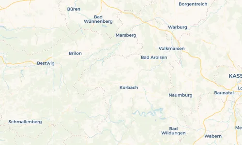 Regenradar Vorschaubild - Aktuelle Niederschläge in Flechtdorf und Umgebung