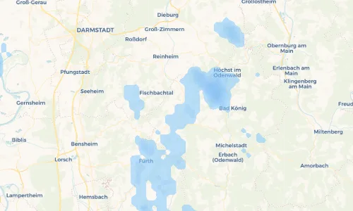 Regenradar Vorschaubild - Aktuelle Niederschläge in Fränkisch-Crumbach und Umgebung