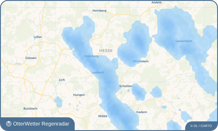 OtterWetter Regenradar-Widget Freienseen