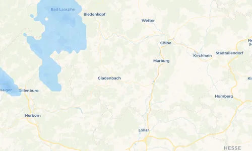 Regenradar Vorschaubild - Aktuelle Niederschläge in Friebertshausen und Umgebung