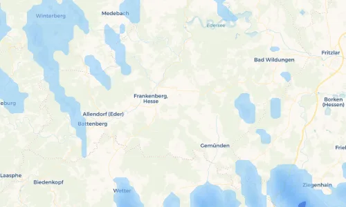 Regenradar Vorschaubild - Aktuelle Niederschläge in Friedrichshausen und Umgebung
