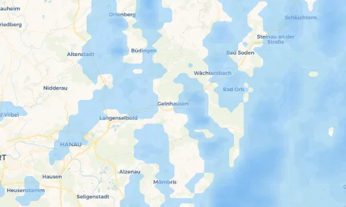 Regenradar Vorschaubild - Aktuelle Niederschläge in Gelnhausen und Umgebung