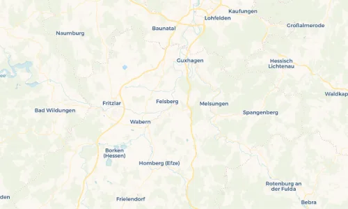 Regenradar Vorschaubild - Aktuelle Niederschläge in Gensungen und Umgebung