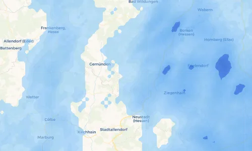 Regenradar Vorschaubild - Aktuelle Niederschläge in Gilserberg und Umgebung